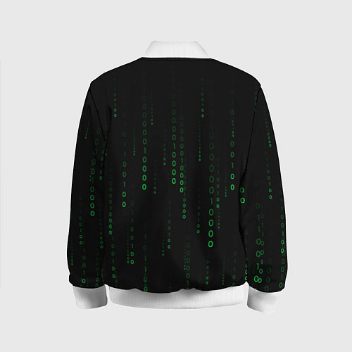 Детский бомбер Color black green / 3D-Белый – фото 2