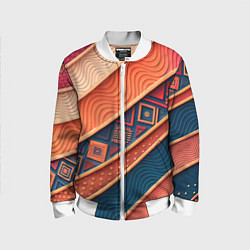 Детский бомбер Геометрия в солнечных тонах