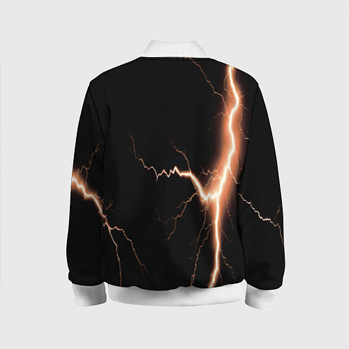 Детский бомбер Lightning orange / 3D-Белый – фото 2