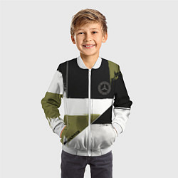 Бомбер детский Merсedes Benz логотип, цвет: 3D-белый — фото 2
