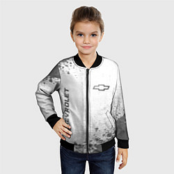 Бомбер детский Chevrolet - white gradient вертикально, цвет: 3D-черный — фото 2