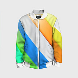 Бомбер детский Striped, цвет: 3D-белый