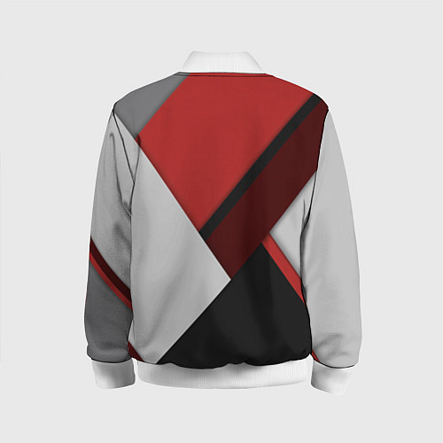 Детский бомбер Color black red grey / 3D-Белый – фото 2
