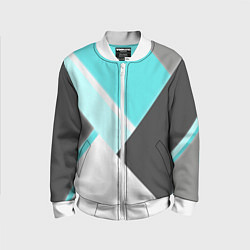 Бомбер детский Color black blue, цвет: 3D-белый