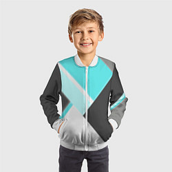 Бомбер детский Color black blue, цвет: 3D-белый — фото 2