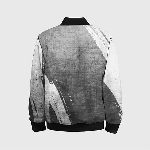 Детский бомбер Leeds United - grey gradient вертикально / 3D-Черный – фото 2