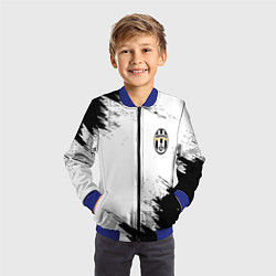 Бомбер детский Juventus штрихи красок, цвет: 3D-синий — фото 2