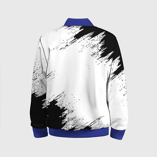 Детский бомбер Juventus штрихи красок / 3D-Синий – фото 2