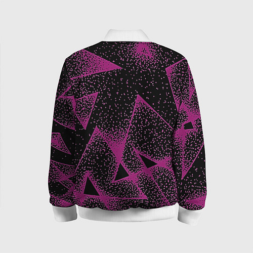 Детский бомбер The triangle is pink / 3D-Белый – фото 2