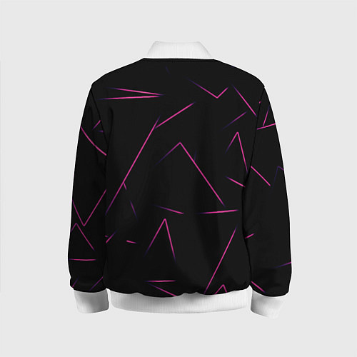 Детский бомбер Color pink line / 3D-Белый – фото 2