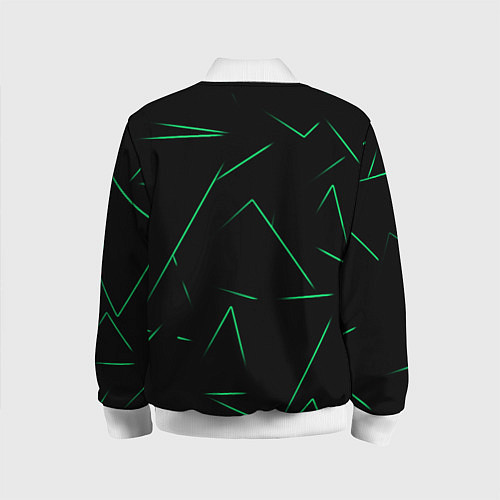 Детский бомбер Color light green line / 3D-Белый – фото 2