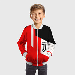 Бомбер детский Juventus sport geometry, цвет: 3D-белый — фото 2