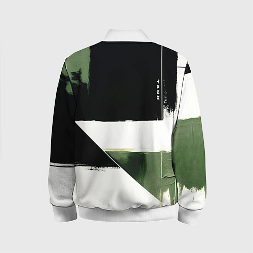 Детский бомбер Tank логотип машины / 3D-Белый – фото 2