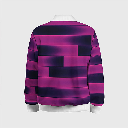 Детский бомбер Color pink square / 3D-Белый – фото 2