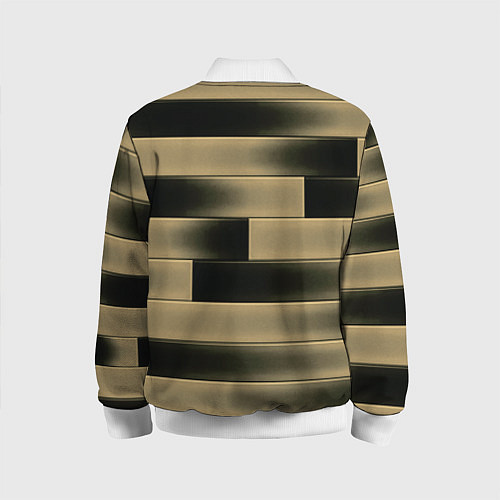 Детский бомбер Color yellow square / 3D-Белый – фото 2