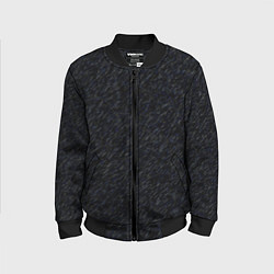 Детский бомбер Чёрный с синим штрихи