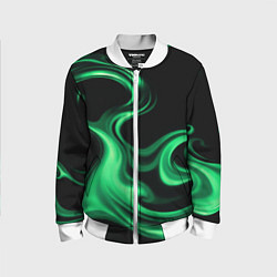 Бомбер детский Color green smoke, цвет: 3D-белый