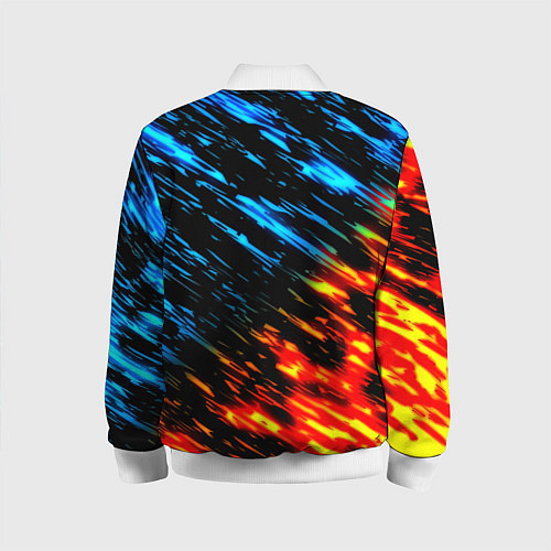Детский бомбер Monster energy огонь и лёд искры / 3D-Белый – фото 2