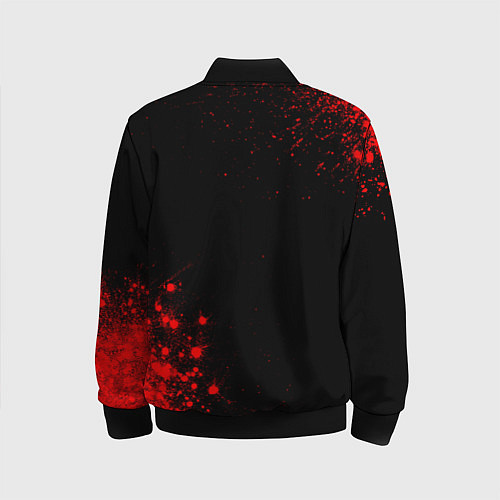 Детский бомбер League of Legends - red gradient вертикально / 3D-Черный – фото 2