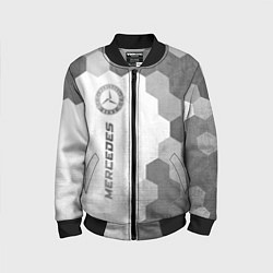 Детский бомбер Mercedes - white gradient по-вертикали