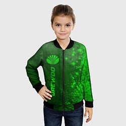 Бомбер детский Daewoo - green gradient по-вертикали, цвет: 3D-черный — фото 2