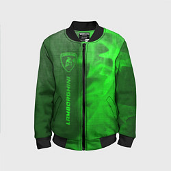 Детский бомбер Lamborghini - green gradient по-вертикали