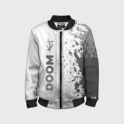 Детский бомбер Doom - white gradient по-вертикали