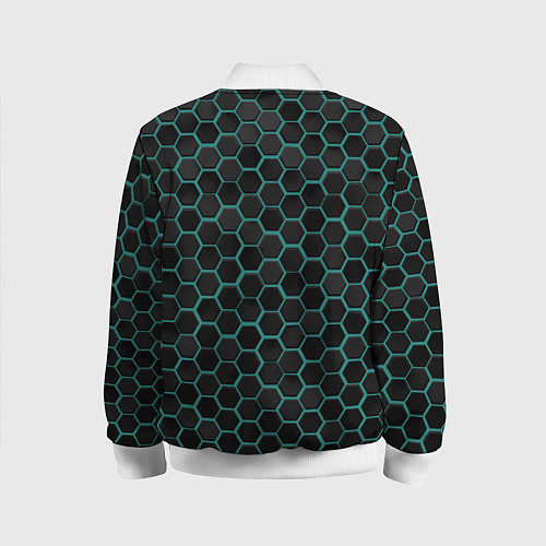 Детский бомбер Анахайм Дакс - черные соты / 3D-Белый – фото 2