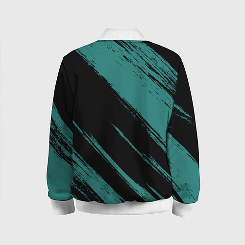 Детский бомбер Анахайм Дакс - зеленая краска / 3D-Белый – фото 2