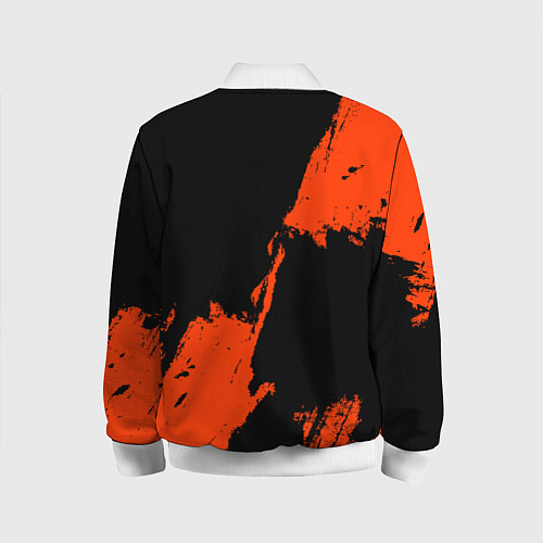 Детский бомбер Анахайм Дакс - оранжевая краска / 3D-Белый – фото 2