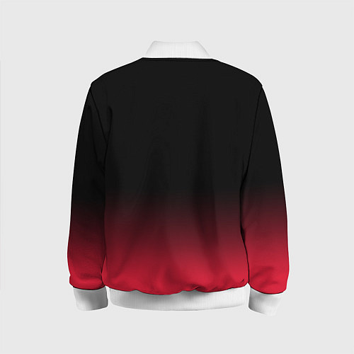 Детский бомбер Чикаго Блэкхокс - градиент / 3D-Белый – фото 2