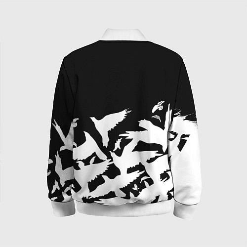 Детский бомбер Monster energy crow / 3D-Белый – фото 2