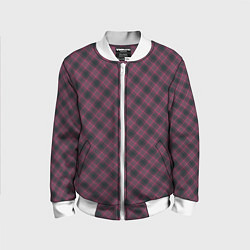 Бомбер детский Tartan, цвет: 3D-белый