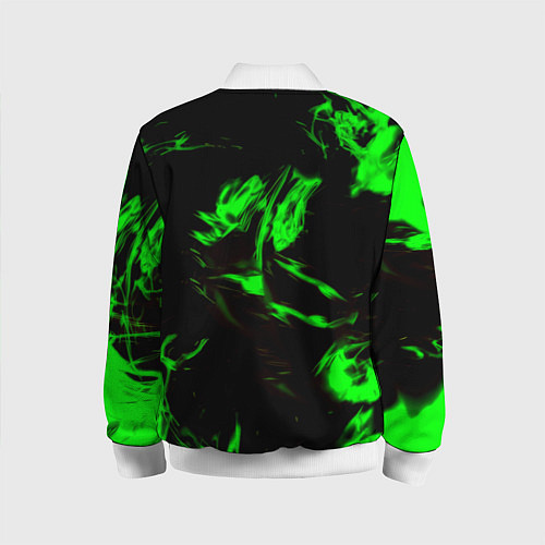 Детский бомбер Monster energy кислотное лого огонь / 3D-Белый – фото 2