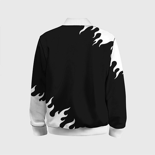 Детский бомбер Monster energy белый огонь / 3D-Белый – фото 2