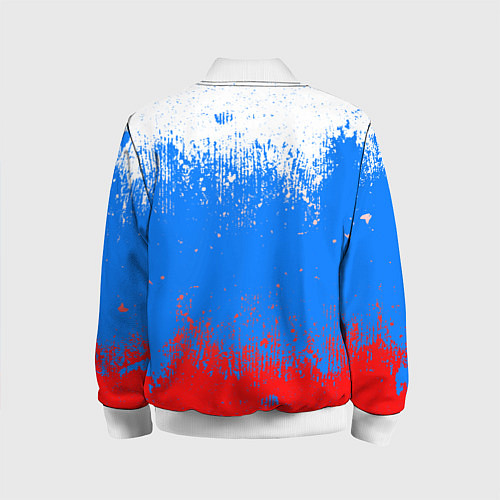 Детский бомбер Патриот - флаг / 3D-Белый – фото 2