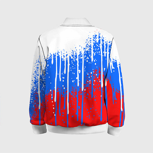 Детский бомбер Патриот - флаг / 3D-Белый – фото 2