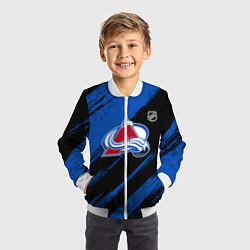Бомбер детский Колорадо Эвеланш - синий и черный, цвет: 3D-белый — фото 2