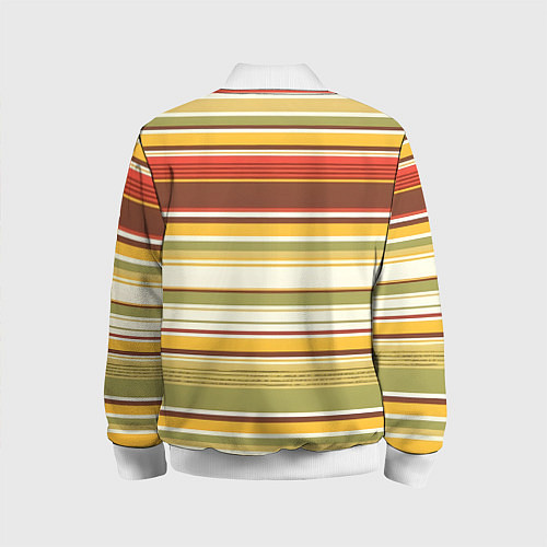 Детский бомбер Горизонтальные полосы / 3D-Белый – фото 2