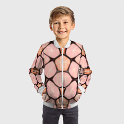 Бомбер детский Розовые пятна жирафа, цвет: 3D-белый — фото 2
