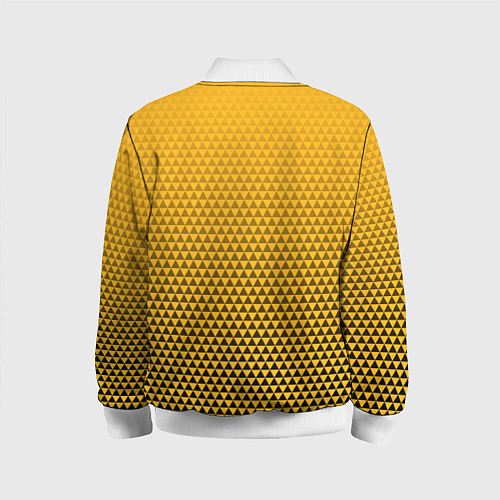 Детский бомбер Питтсбург Пингвинз - черный и желтый / 3D-Белый – фото 2