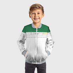 Бомбер детский Таблица Excel текстура, цвет: 3D-серый — фото 2