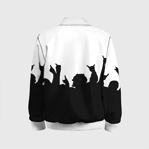 Детский бомбер Monster energy rock black / 3D-Белый – фото 2