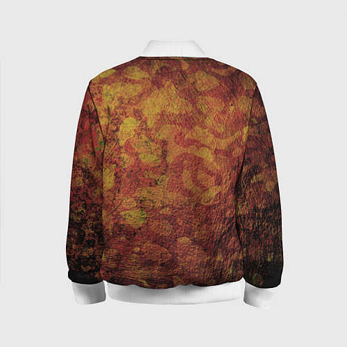 Детский бомбер Абстракция - desert camouflage / 3D-Белый – фото 2