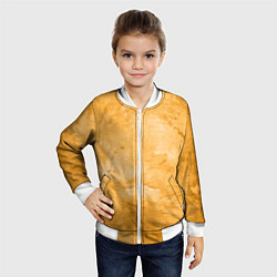 Бомбер детский Абстракция - bright yellow, цвет: 3D-белый — фото 2