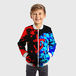 Бомбер детский Doom лёд и пламя, цвет: 3D-белый — фото 2