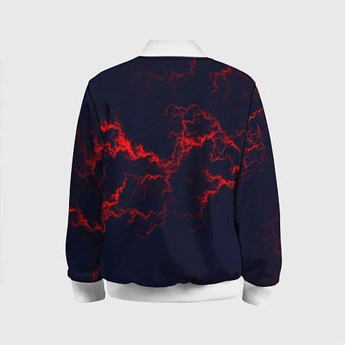 Детский бомбер Lightning red glow / 3D-Белый – фото 2