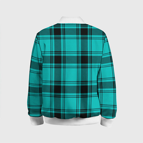 Детский бомбер Checkered blue / 3D-Белый – фото 2