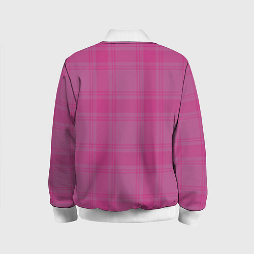 Детский бомбер Checkered pink / 3D-Белый – фото 2