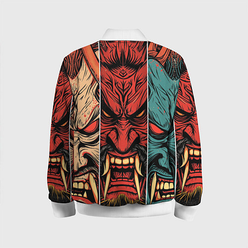 Детский бомбер Demons Oni - neuroart / 3D-Белый – фото 2